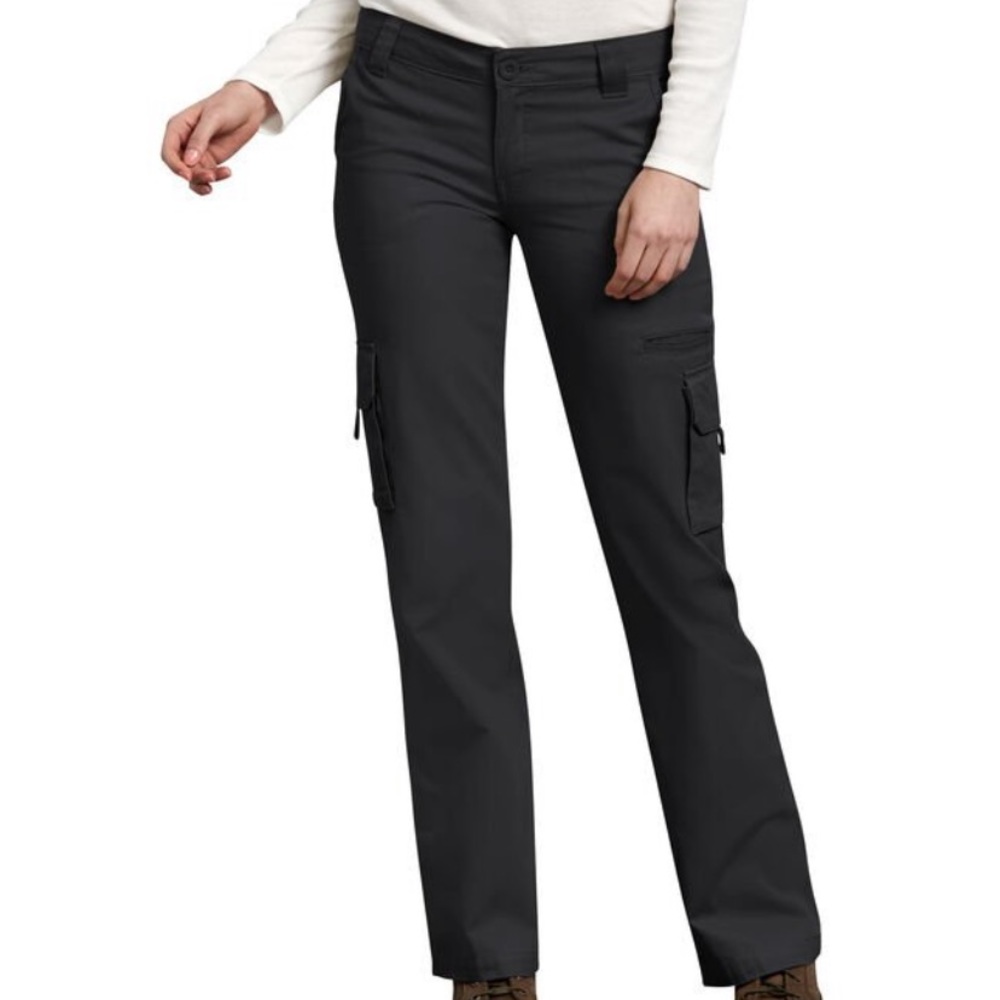 Women’s Dickies Relaxed Fit Black Cargo Pants Size 12